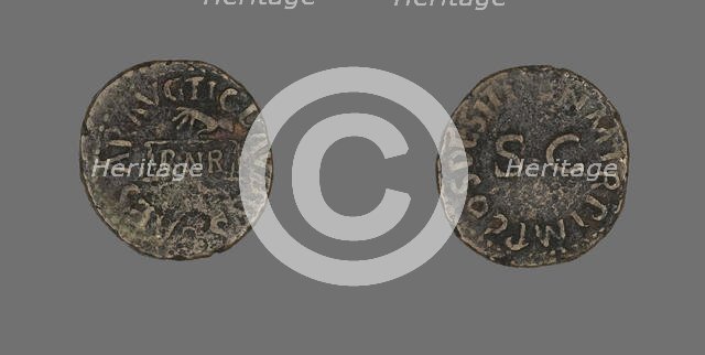 Coin Depicting Hand with Scales, 41-54. Creator: Unknown.