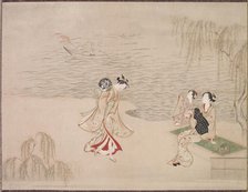 Beauties at the Seashore, c. 1765-1792. Creator: Ippitsusai Buncho (Japanese).