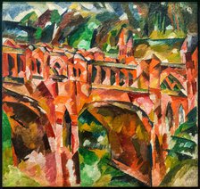 The Red Bridge of Tsaritsyno, c1918. Creator: Lentulov, Aristarkh Vasilyevich (1882-1943).