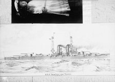 U.S.S. New York - Picture of Proposed Sister Ships 'New York' And 'Texas', 1912. Creator: Harris & Ewing.