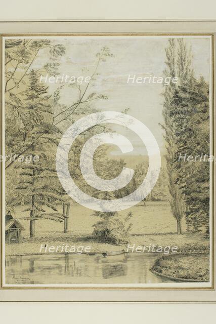 River and Park Landscape, 1885/90. Creator: Unknown.