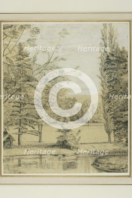River and Park Landscape, 1885/90. Creator: Unknown.
