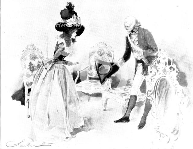 Her Grace's Revenge: "...I did not think to find anyone here save my cousin", 1898. Creator: Unknown.