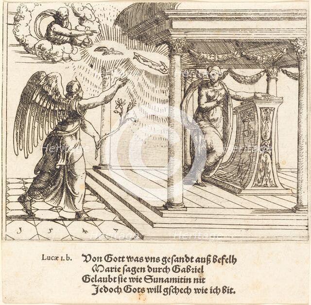 The Annunciation, 1547. Creator: Augustin Hirschvogel.