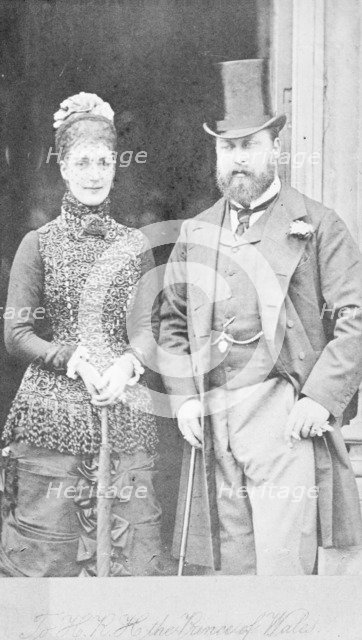 The Prince (later King Edward VII) & Princess of Wales 1882. Artist: Unknown