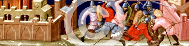 Miniature in 'Codex Justinian Institutiones Feodorum et Alia', illuminated manuscript, c. 1300, d…