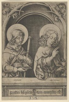 St. James the Greater and St. John, from The Apostles. Creator: Israhel van Meckenem.