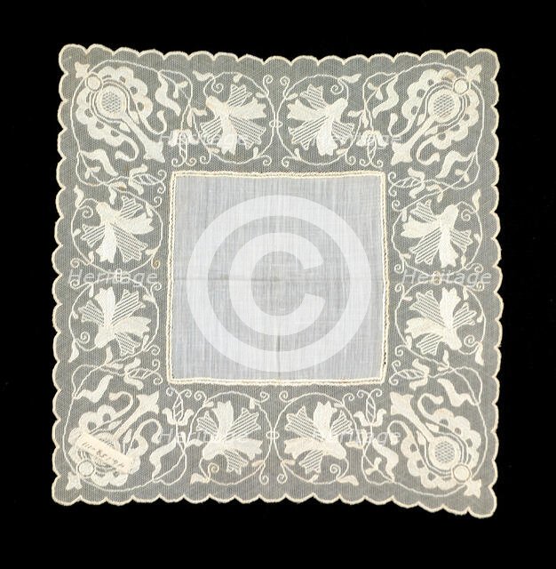 Handkerchief, Hungarian, 1886. Creator: Unknown.