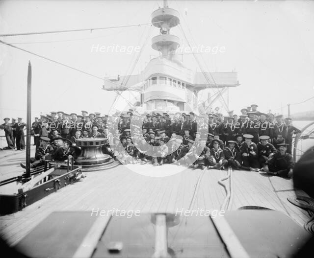 U.S.S. New York, ship's company, between 1893 and 1901. Creator: William H. Jackson.