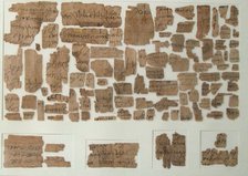 Papyri Fragments, Coptic, 7th century. Creator: Unknown.