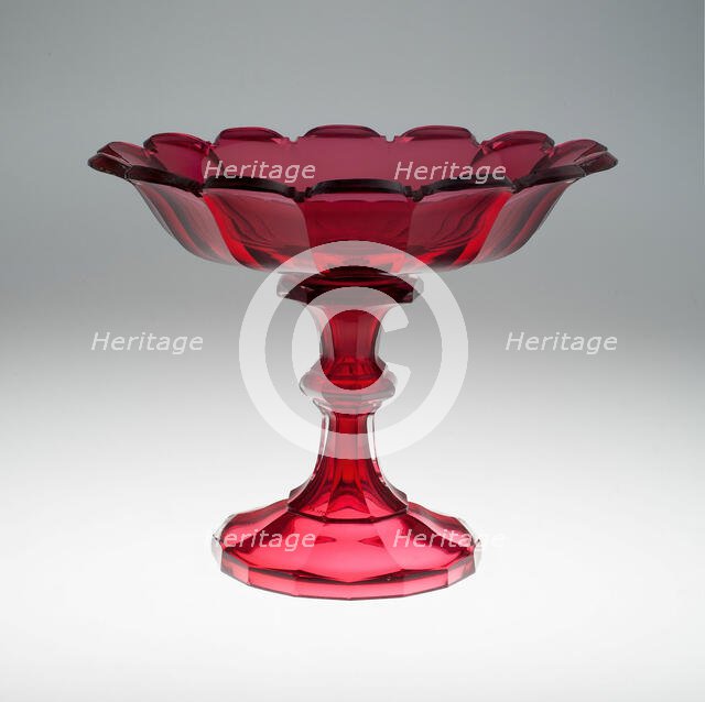 Compote, Bohemia, c. 1850. Creator: Bohemia Glass.
