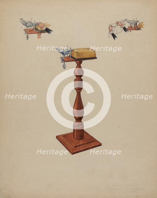 Sewing Bird, 1935/1942. Creator: Edward A Darby.