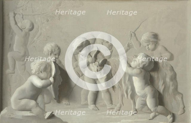 Children Playing with a Goat. Creator: Unknown.