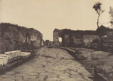 Pompeii, Pompey’s Lane, Tomb Monument of Mamia, ca. 1853. Creator: Firmin-Eugène Le Dien.