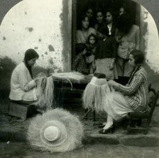 'Panama Hats are Woven in the Cool of the Morning and Evening. Tabacunda, Ecuador', c1930s. Creator: Unknown.