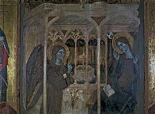  'The Annunciation', central panel of the altarpiece of 'The Annunciation and Saints John' by the…