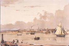 Entrance to the Harbour, Aberdeen, 1838. Creator: Joseph William Allen.