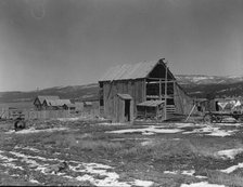 Farm buildings in the purchase area, Widtsoe, Utah, 1936. Creator: Dorothea Lange.