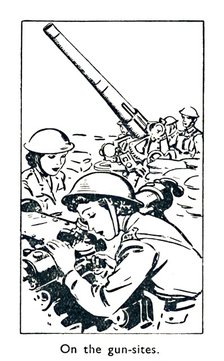 'On the gun-sites', 1940. Artist: Unknown.