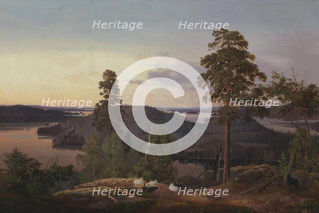 View from Haminalahti, 1853. Creator: Ferdinand von Wright.