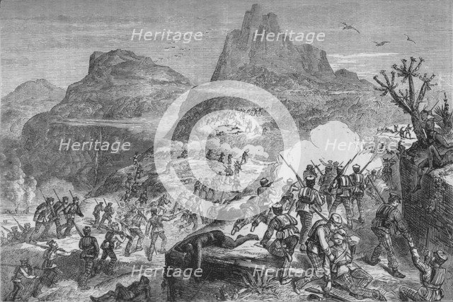 'Kaffir War - Attacking a Native Position', c1880. Artist: Unknown.