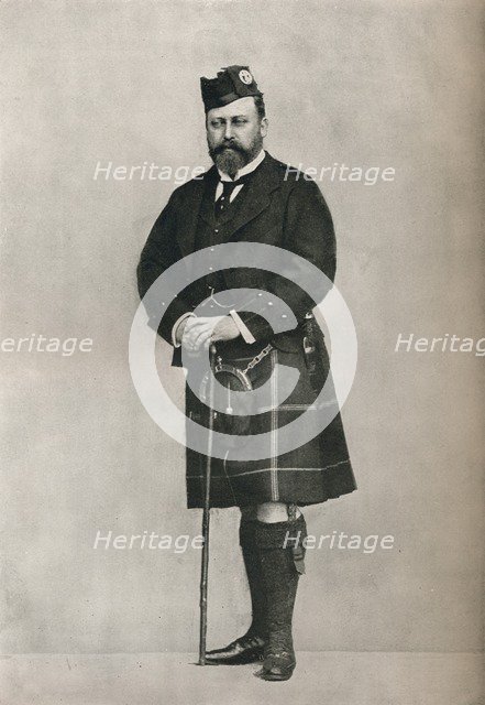 The Prince of Wales in Highland costume, c1886 (1910). Artist: W&D Downey.