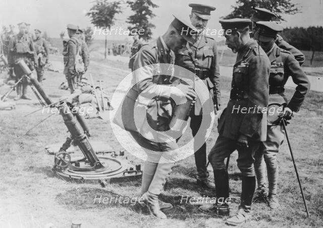 King Geo. studies trench bombs, 7 Jul 1917. Creator: Bain News Service.