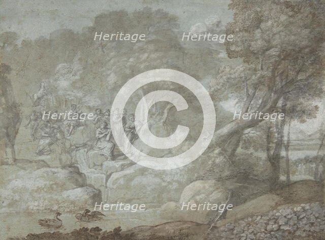 Landscape with Apollo and the Muses, 1674. Creator: Claude Lorrain.