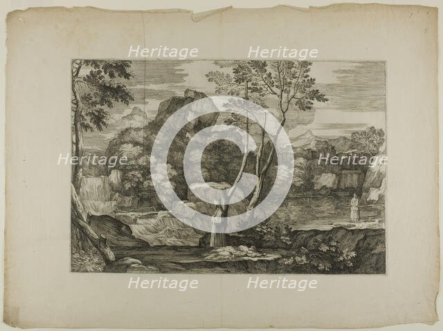 Landscape with a Dead Man and Two Priests, 1668–71. Creator: Sébastien Bourdon.