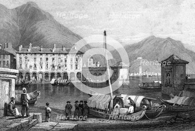 Como and Lake Como, Lombardy, Italy, 19th century.Artist: Thomas Barber