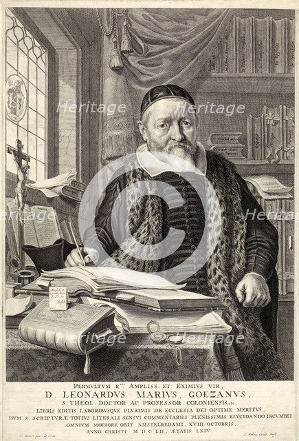 D. Leonardus Marius Goezanus, pub. 1654 (engraving). Creator: Claes Corneliszoon Moeyaert (1592–1655) after.