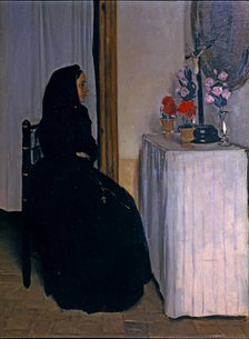  'The Widow', 1890, oil painting by Ramon Casas.