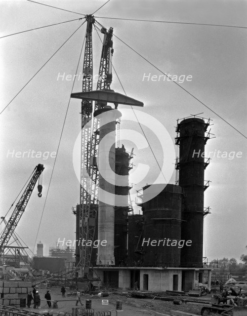 High pressure coal gasification plant under construction at Coleshill, West Midlands. 28th May 1 Artist: Michael Walters