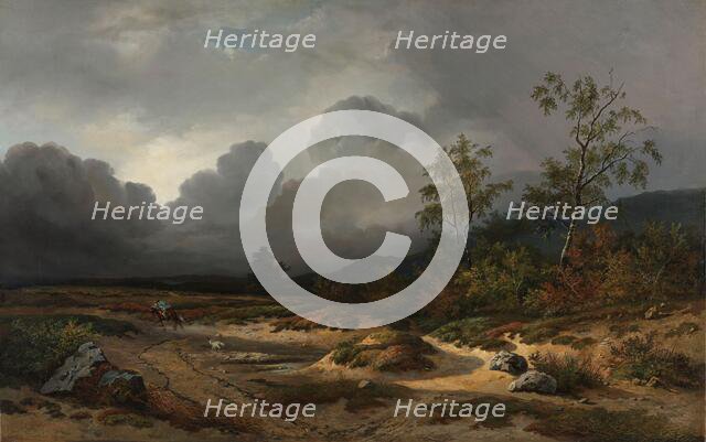 Landscape with a Thunderstorm Brewing, 1850. Creator: Willem Roelofs.
