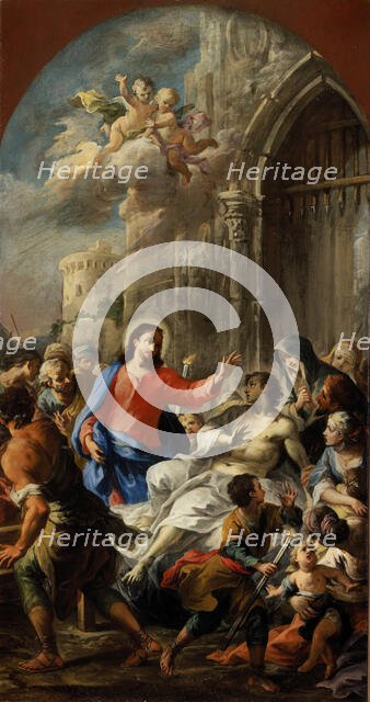 The raising of the son of the widow of Nain, 1731. Creator: Altomonte, Martino (1657-1745).