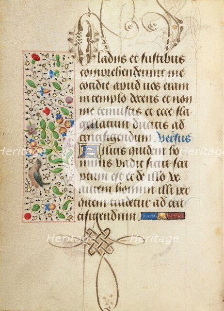 Decorated Text Page; Prayer Book of Charles the Bold, about 1471. Creator: Unknown.