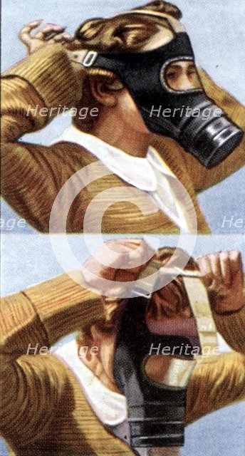 Air Raid Precautions, cigarette card, British, 1938. Artist: Unknown