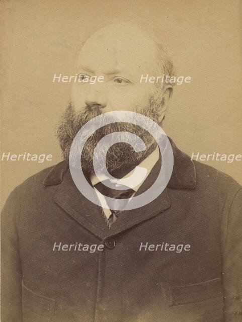 Couchot. Jean. 49 ans, né à Bidache (Basses-Pyrénées). Tailleurs d'habits. Anarchiste. 23/..., 1894. Creator: Alphonse Bertillon.