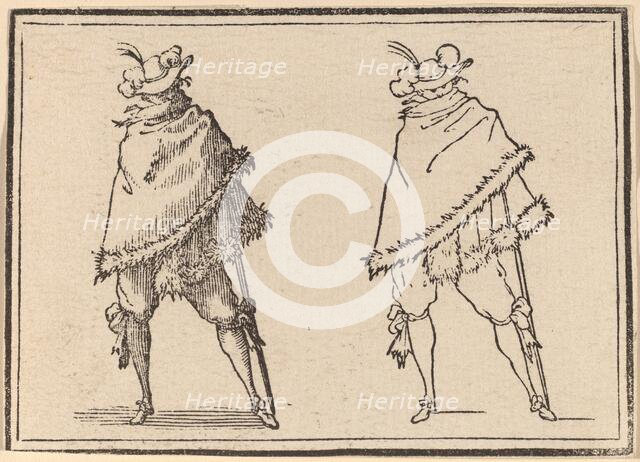 Gentleman Wrapped in his Mantle, 1621. Creator: Edouard Eckman.