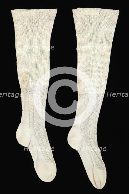 Stockings, American, ca. 1870. Creator: Unknown.