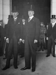 Belgian Mission To U.S., Baron Ludovic Moncheur...and Secretary Robert Lansing...1917. Creator: Harris & Ewing.