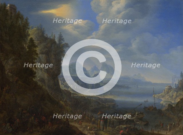 Christ teaching from Saint Peter's Boat on the Lake of Gennesaret, 1667. Artist: Saftleven, Herman (1609-1685)