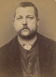 Morel. Benoit. 33 ans, né le 6/11/61 à St Laurent d'Orringt (Rhône). ébéniste. Anarchiste...., 1894. Creator: Alphonse Bertillon.