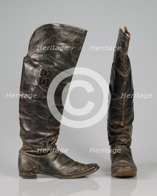 Riding boots, American, 1862. Creator: Unknown.