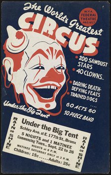 Circus 2, Bronx, New York, [1935]. Creator: Unknown.