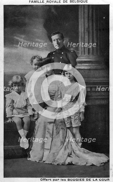 Belgian Royal Family, c1907-c1908(?). Artist: Unknown