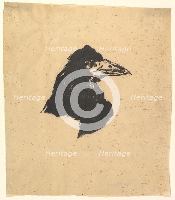 Design for the poster and cover for The Raven by Edgar Allan Poe, 1875. Creator: Edouard Manet.