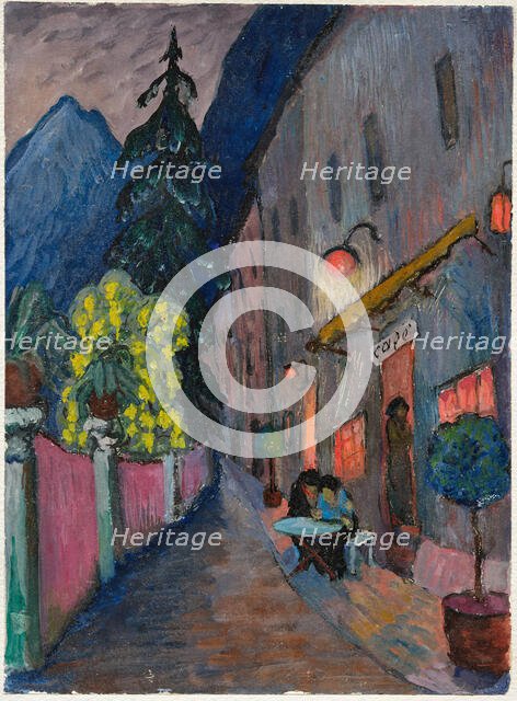 Street café. Creator: Werefkin, Marianne, von (1860-1938).