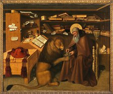 Saint Jerome in his Study, 1445-1446. Creator: Colantonio, Niccolò Antonio (ca 1420-ca 1460).
