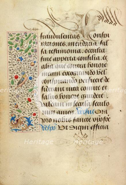 Decorated Text Page; Prayer Book of Charles the Bold, 1469. Creator: Nicolas Spierinc.